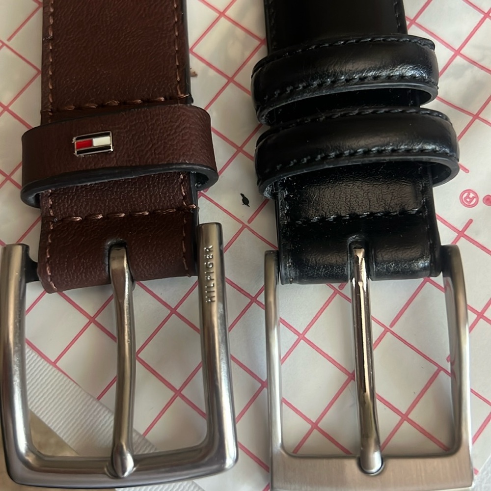 Men’s Pair 36” Black Perry Ellis & Brown Tommy Hilfiger - Both Very Nice!